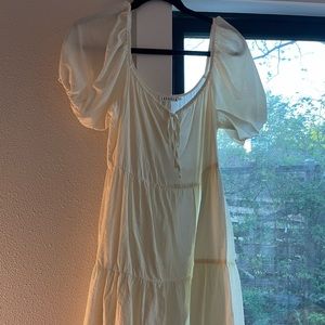 LACAUSA Playa Mini Dress in Oatmilk - L 👼🏼